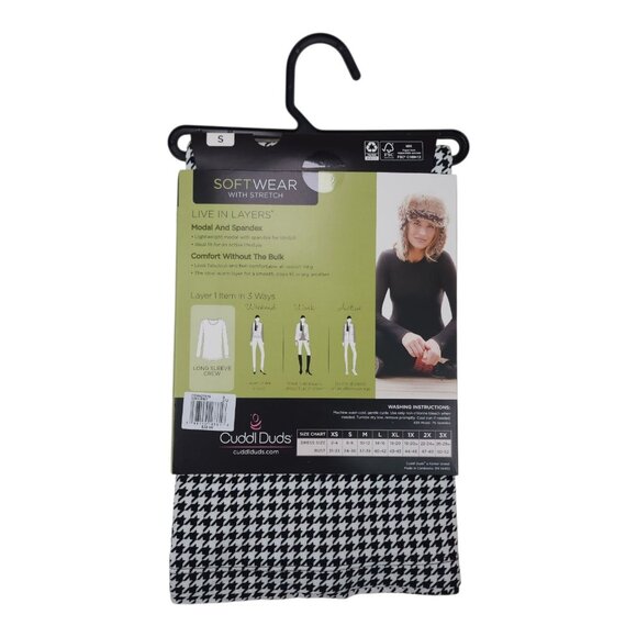 Cuddl Duds Womens Small Long Sleeve Crew SoftWear With Stretch Warm Layers - Picture 7 of 12
